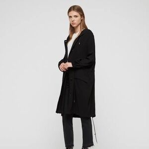 ALL SAINTS Bay Parka, Black, Size Small. Brand new, never worn, with tags on!